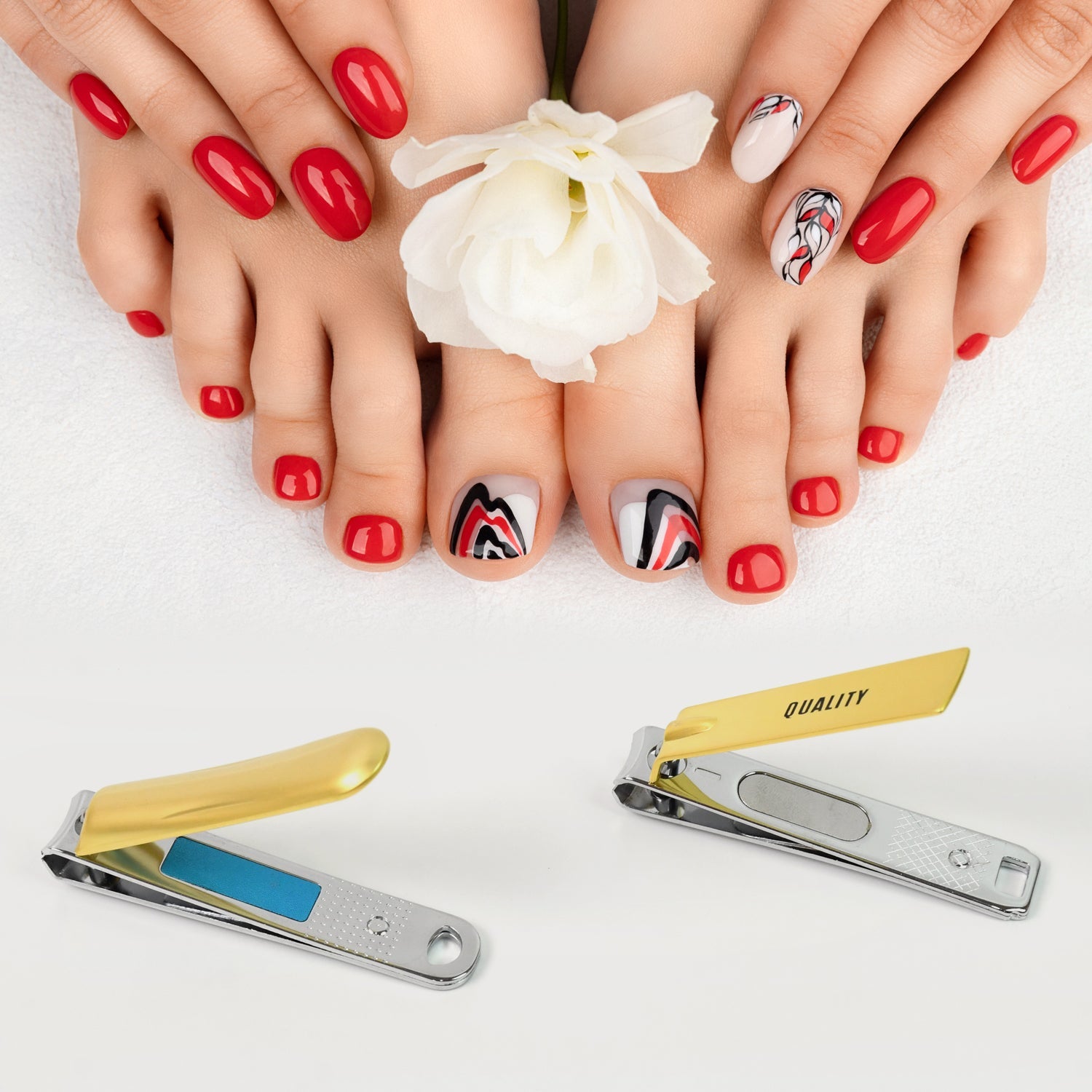 Stainless Steel Folding Portable Large Nail Clippers with Nail File (1 Pc / Mix Design) Stainless Steel Folding Portable Large Nail Clippers with Nail File (1 Pc / Mix Design)